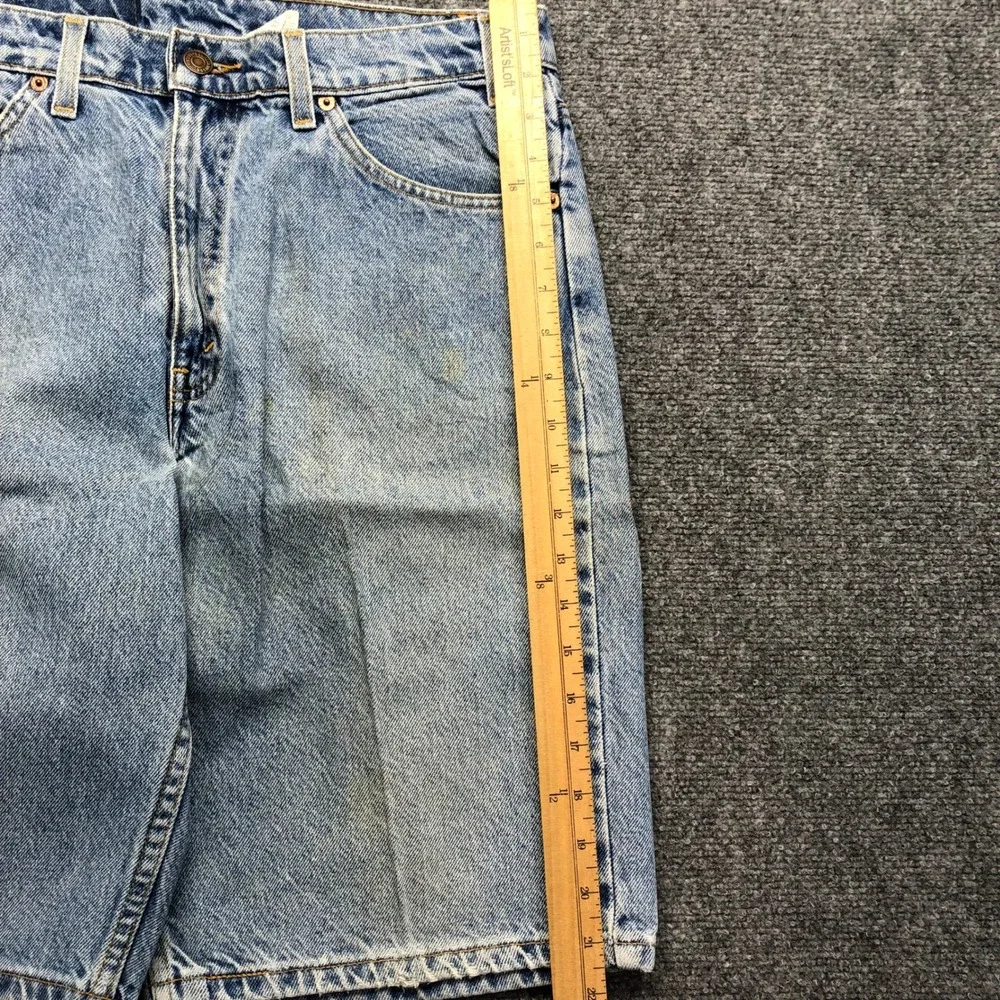 Levis 550 Relaxed Fit Denim Shorts Mens 33 Light Wash Orange Tab Cotton